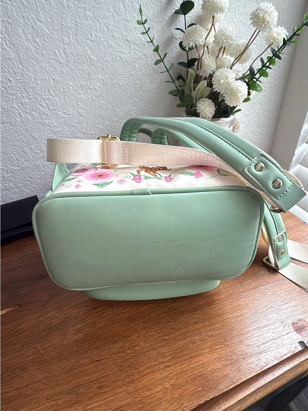 Loungefly Pink & Mint Bambi Kids Mini Backpack - Picture 7 of 13
